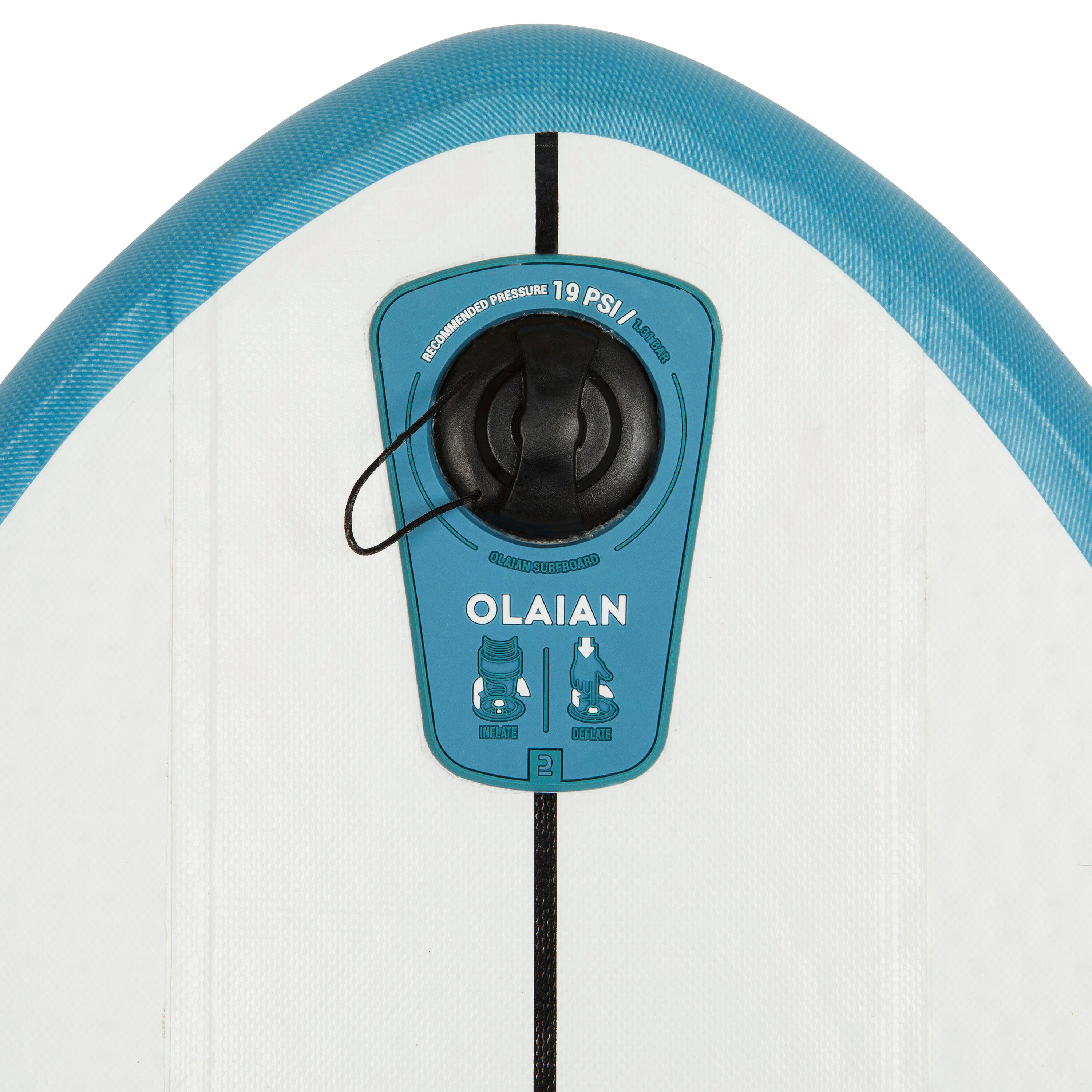 6'6 Inflatable Surfboard - Compact 500 Blue - Snow white - Olaian