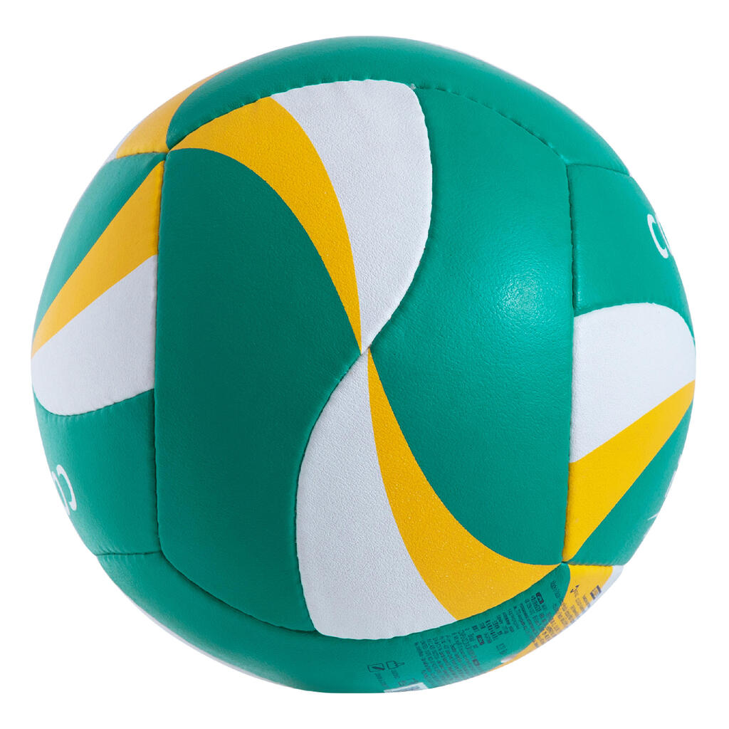 Lopta na plážový volejbal BV900 FIVB zeleno-žltá