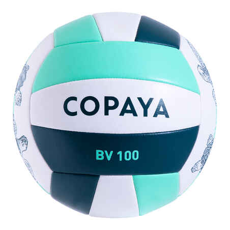 Balón de voley playa cosido talla 5 Copaya BV100 Classic turquesa