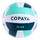 Мяч для пляжного волейбола бело-синий BVBS100 Copaya