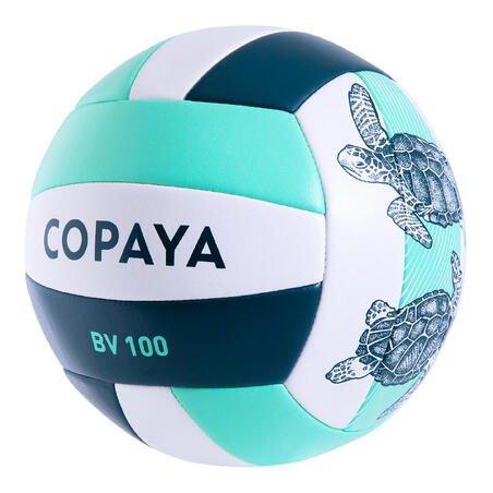 Ballon de Beach volley 100 Classic cousu Taille 5 Vert tortue