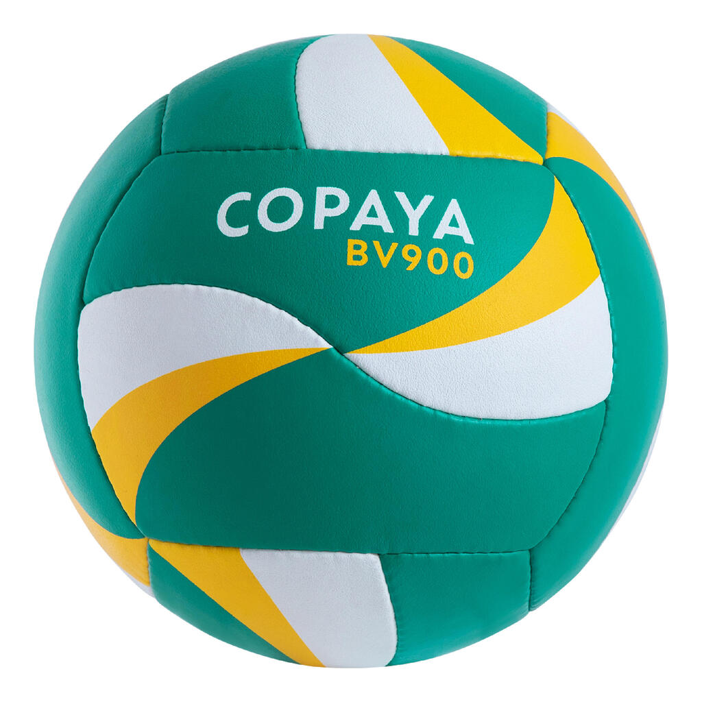 Paplūdimio tinklinio kamuolys „BVB900 FIVB“, žalias, geltonas