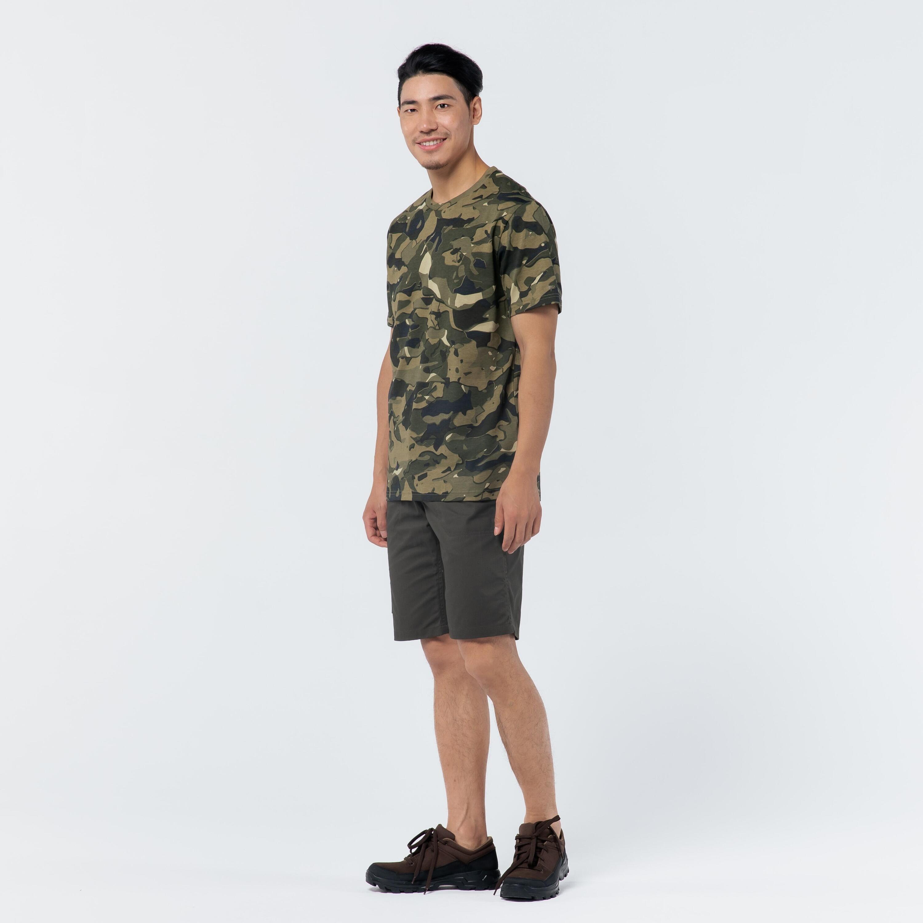 SOLOGNAC Samarreta Màniga Curta Caça 100 Home Camuflatge Militar Verd Marró