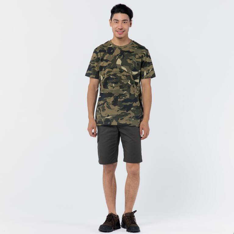 SS hunting T-shirt 100 WL V1 - green camouflage