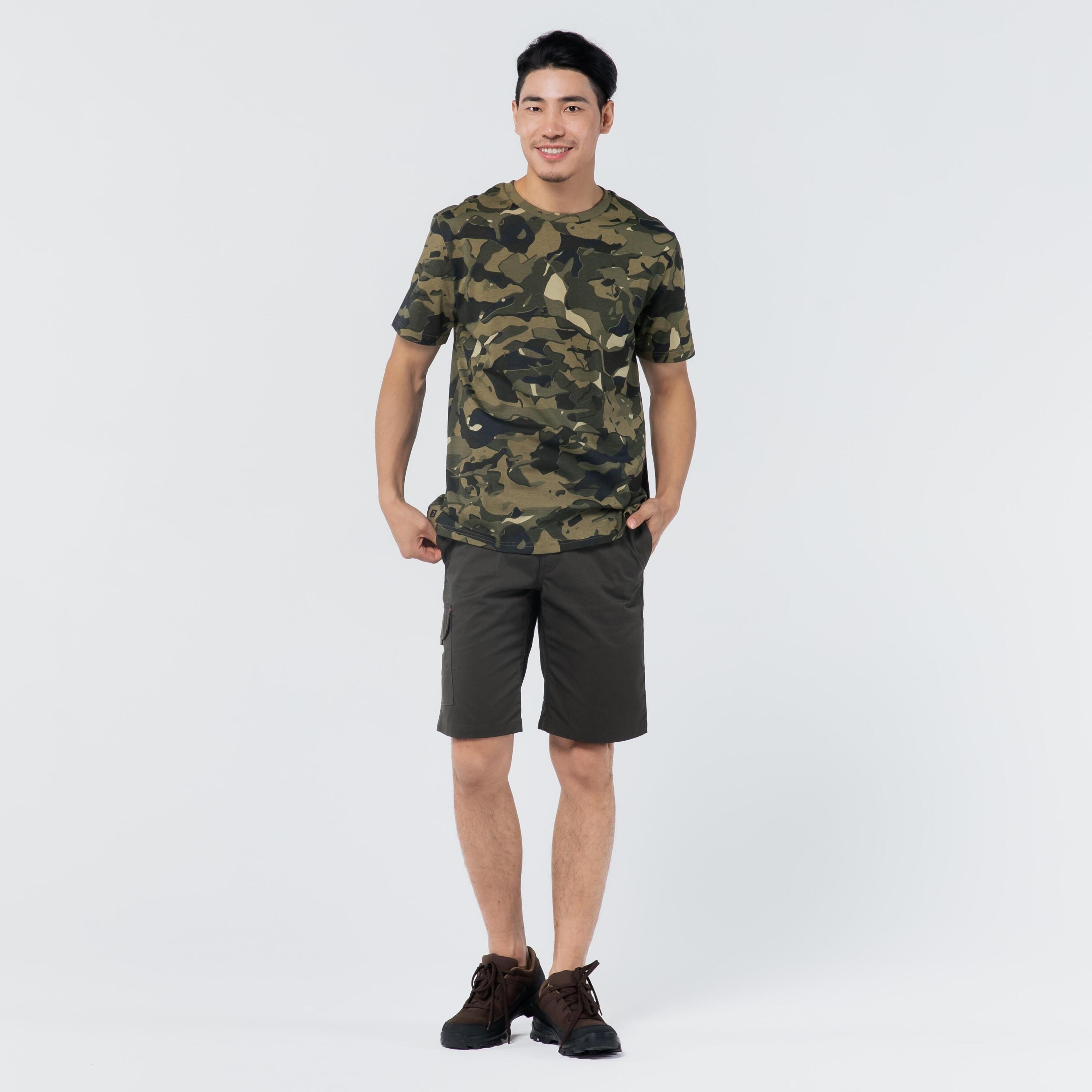 Playera Caza Solognac 100 Hombre Adulto manga corta Verde Camuflaje WL V1 2/4
