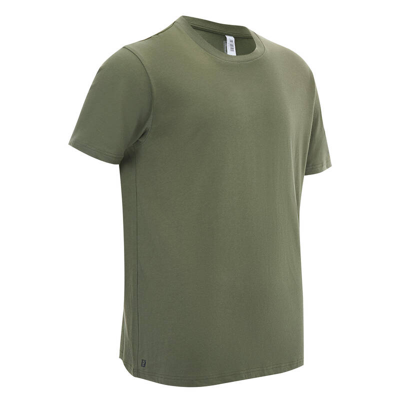 Camiseta de algodón de senderismo para Hombre Solognac verde - Decathlon