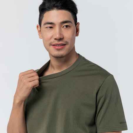 Camiseta Manga Corta Hombre Caza Solognac 100 Algodón Verde