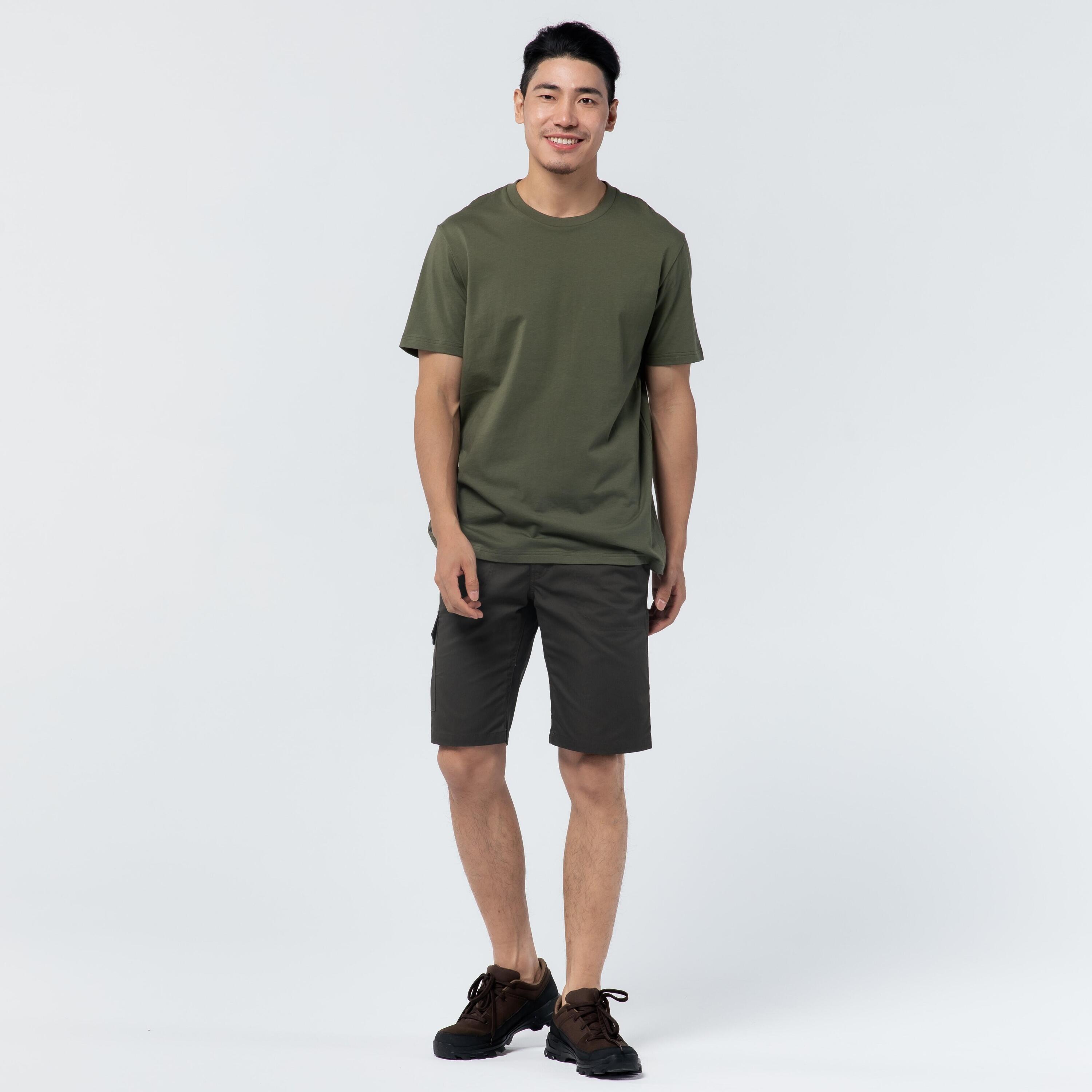 T-shirt manches courtes coton Homme - 100 vert 4/9