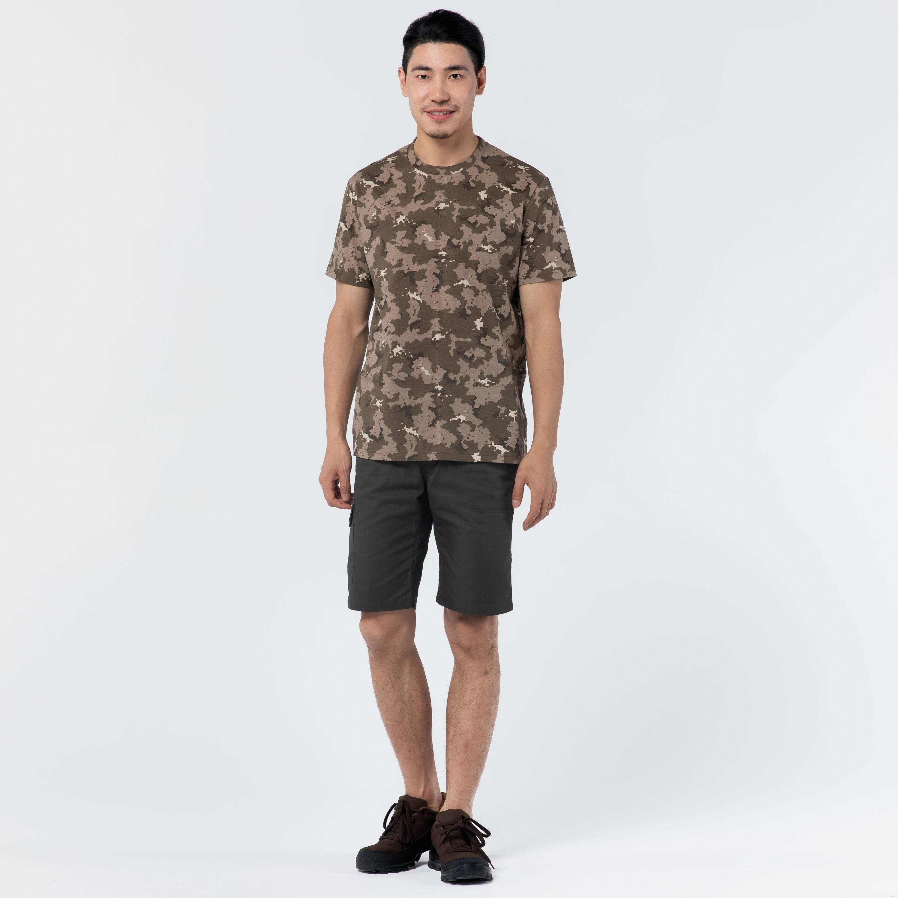 Men Cotton T-Shirt Army Military Camo Print SG-100 - Camo Brown -  4