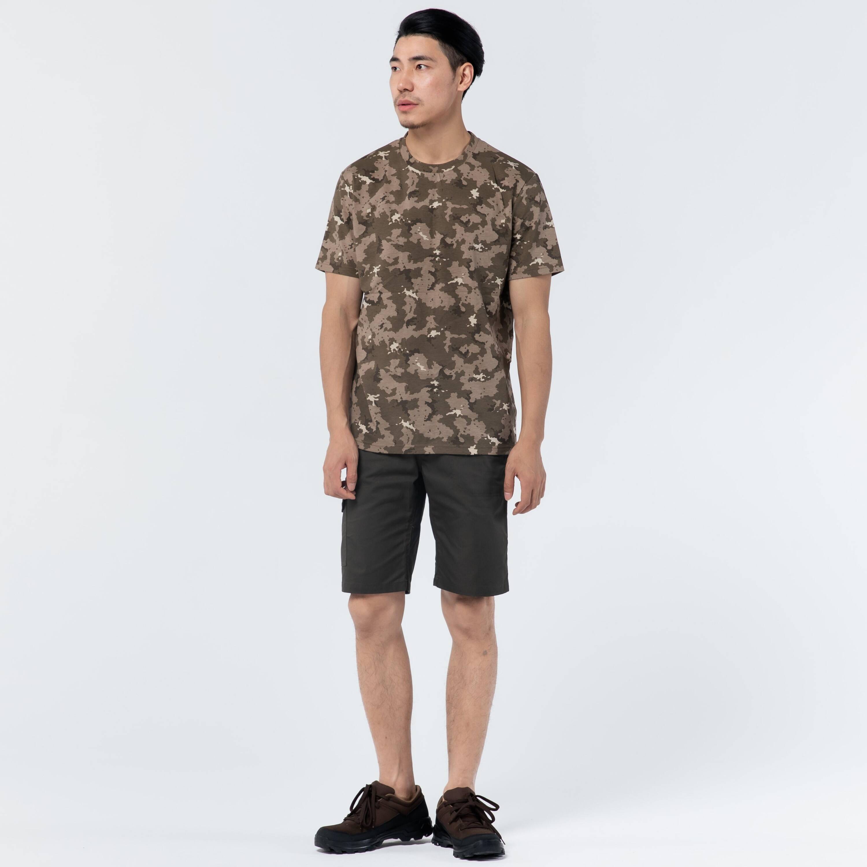 Men Cotton T-Shirt Army Military Camo Print SG-100 - Camo Brown -  2