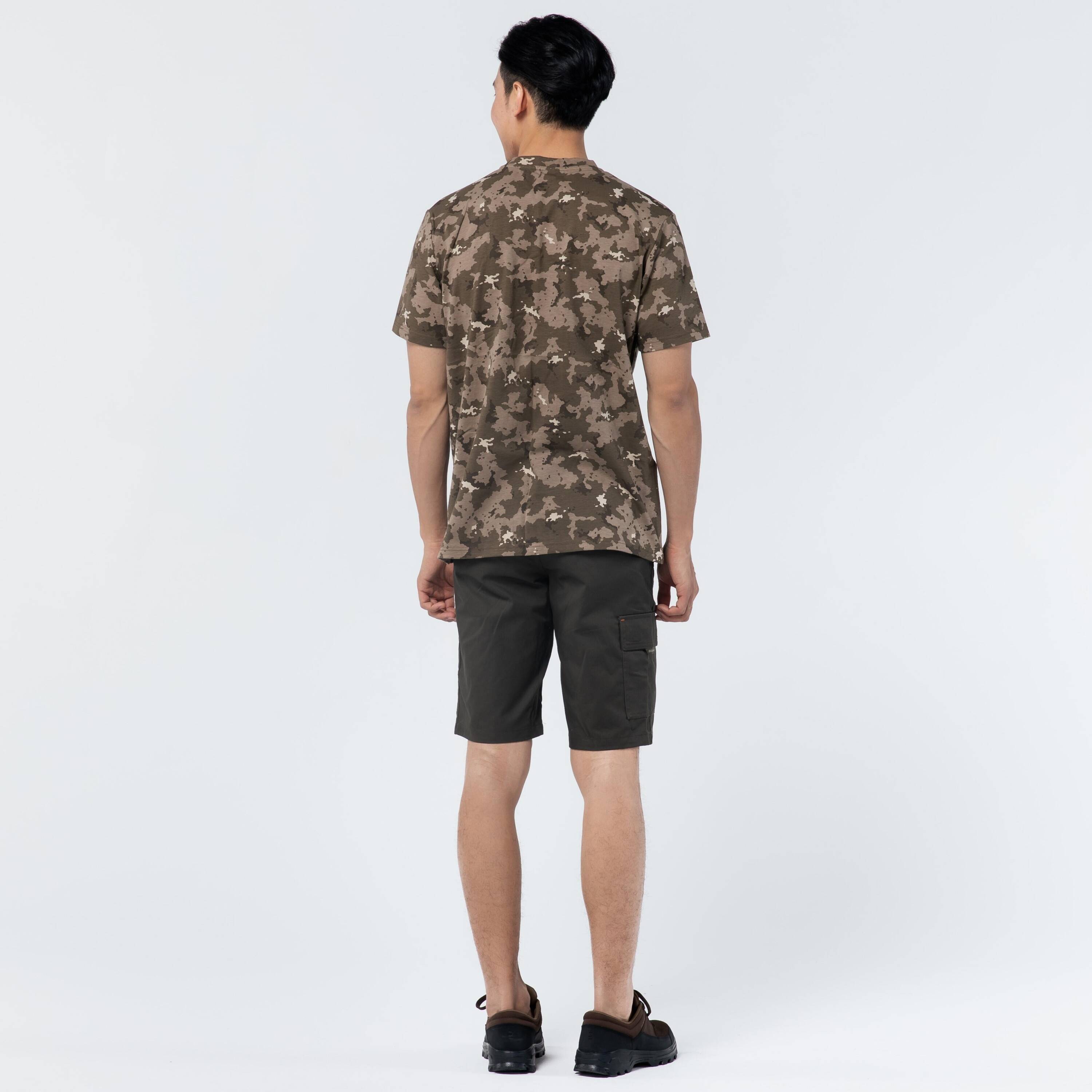 Men Cotton T-Shirt Army Military Camo Print SG-100 - Camo Brown -  1