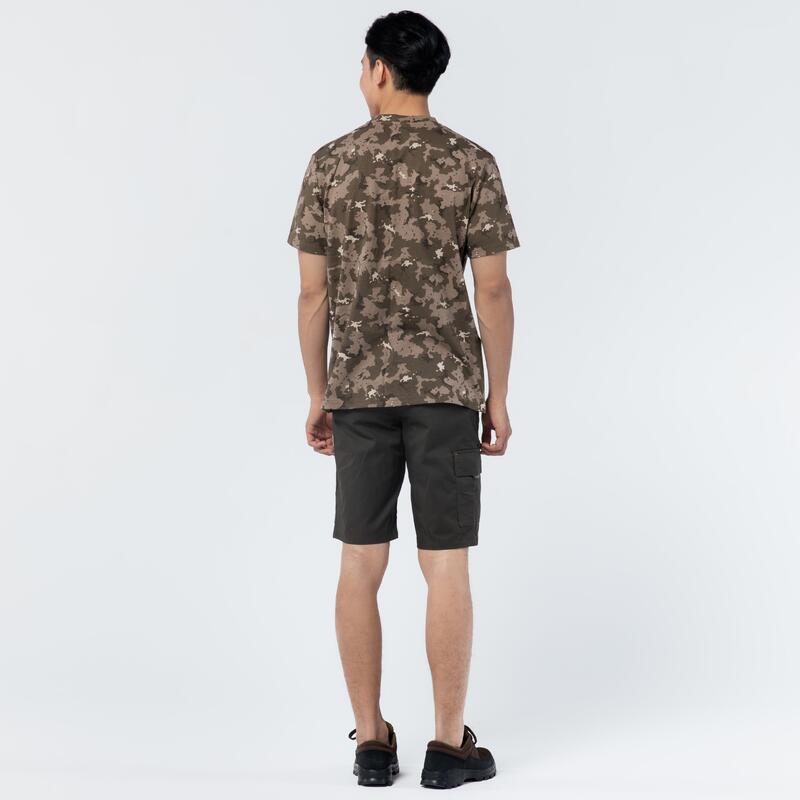 T-shirt manches courtes chasse 100 camouflage marron