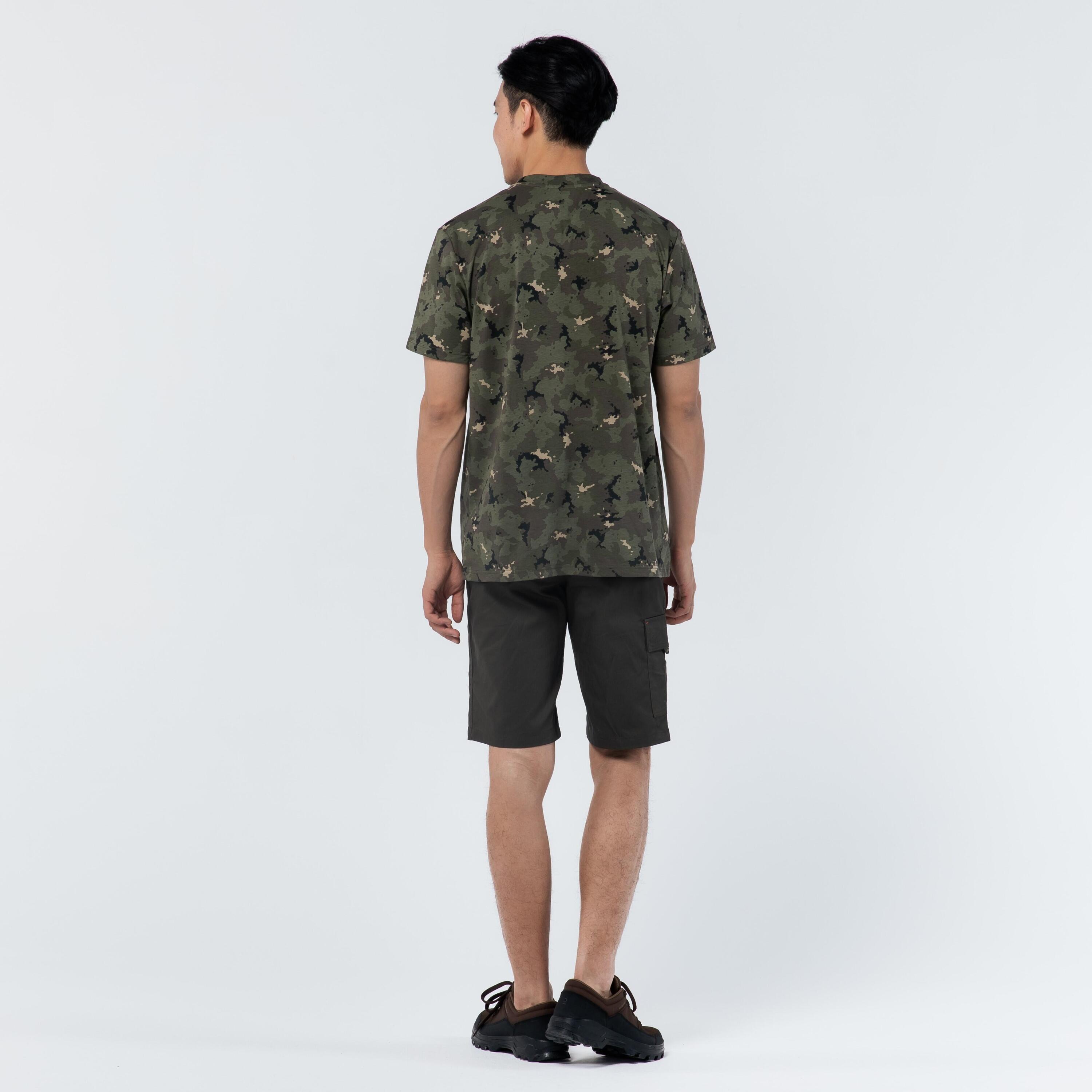100 Short-Sleeve Hunting T-Shirt - Camouflage Green 3/3