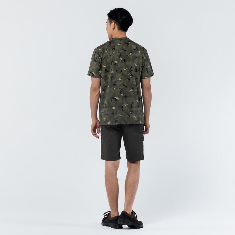 T-shirt manches courtes chasse 100 camouflage vert