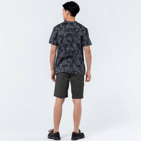 100 Short-Sleeve Hunting T-Shirt - Camouflage Grey