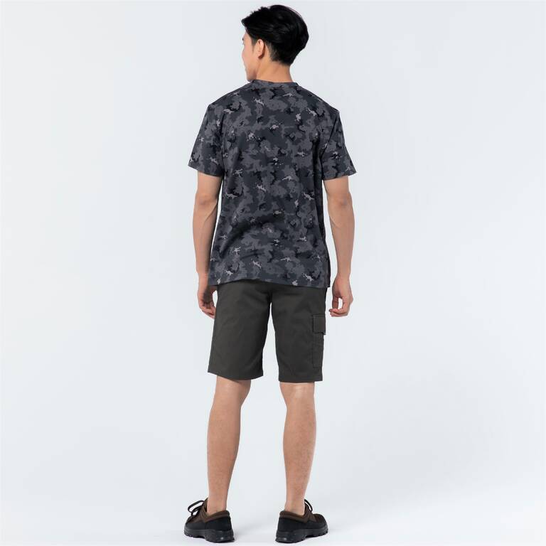 100 Short-Sleeve Hunting T-Shirt - Camouflage Grey