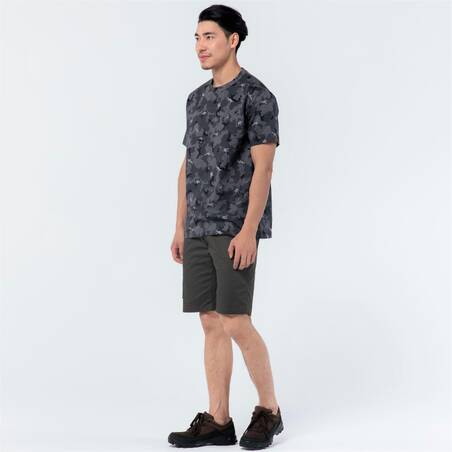 100 Short-Sleeve Hunting T-Shirt - Camouflage Grey