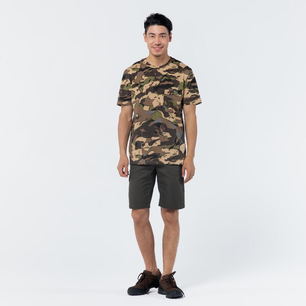 Jagd-T-Shirt Camouflage 100 V1 grau