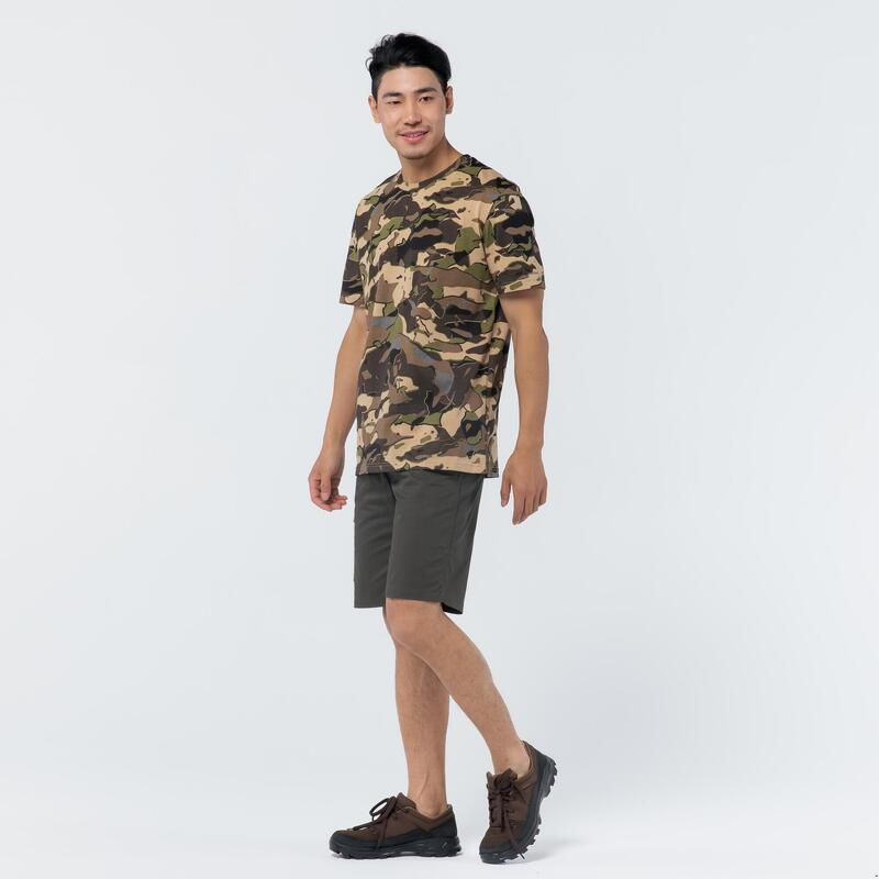 T-shirt met korte mouwen voor de jacht 100 WL V1 camouflagebruin