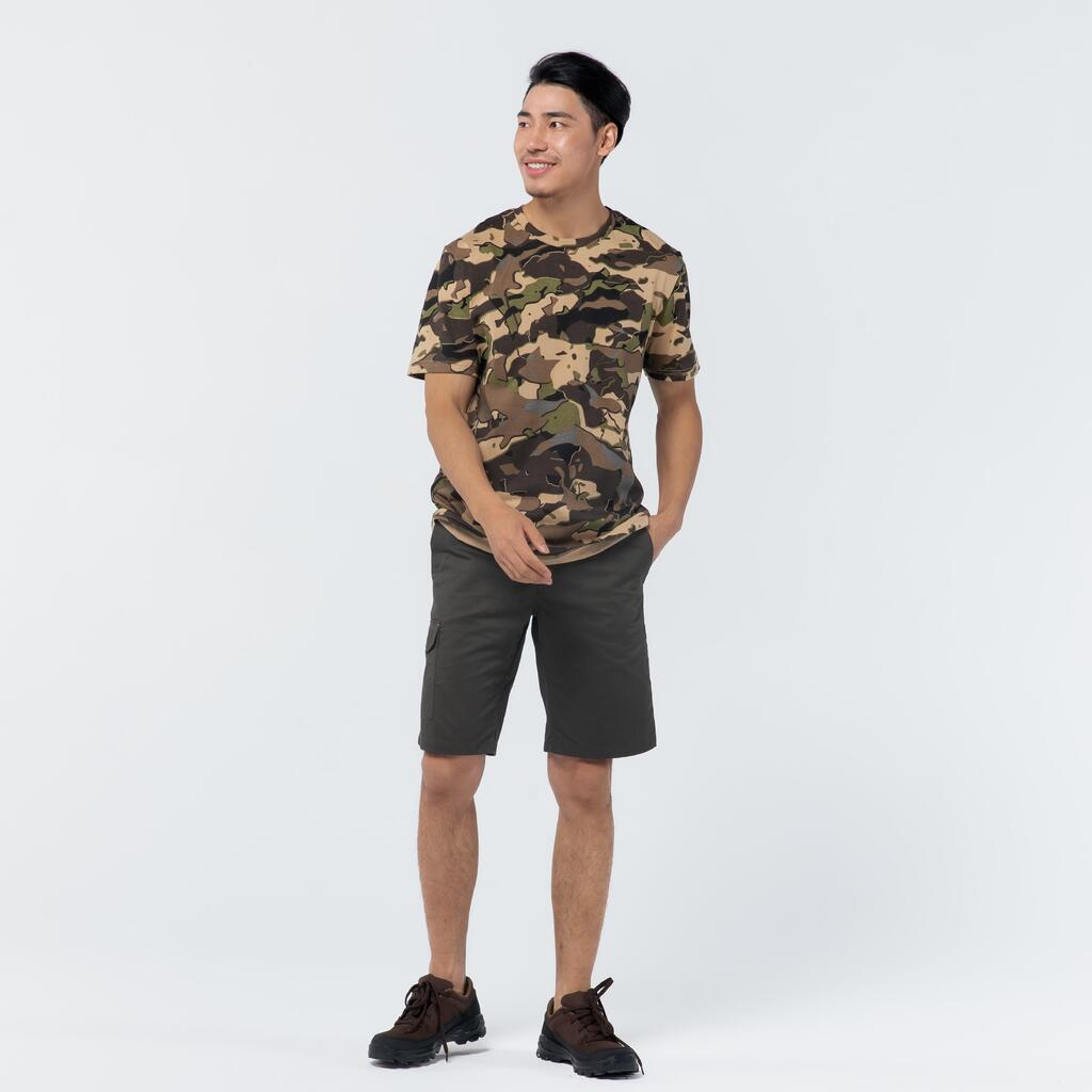 Jagd-T-Shirt Camouflage 100 V1 grau