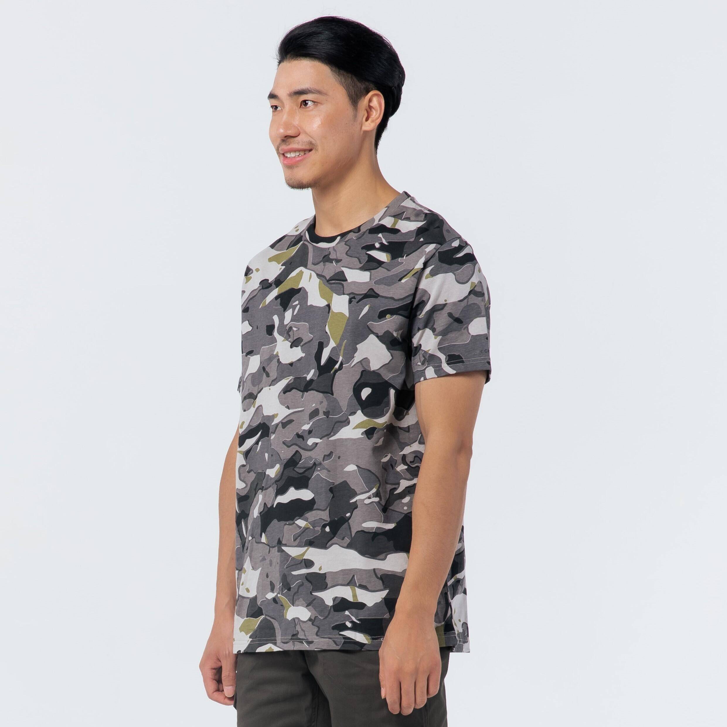 Men Cotton T-Shirt Army Military Camo Print SG-100 - Camo Grey -  2