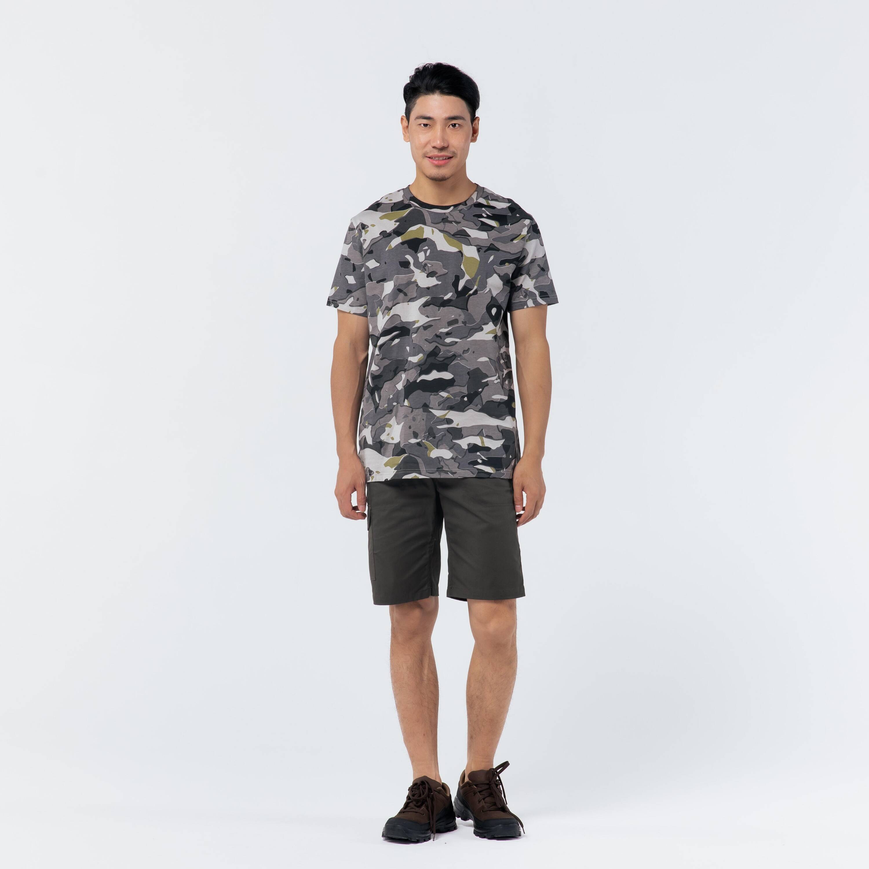 Men Cotton T-Shirt Army Military Camo Print SG-100 - Camo Grey -  3