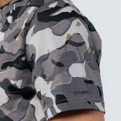 Short-sleeved hunting T-shirt 100 WL V1 - grey camouflage