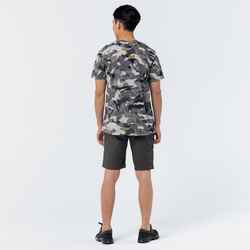 Short-sleeved hunting T-shirt 100 WL V1 - grey camouflage