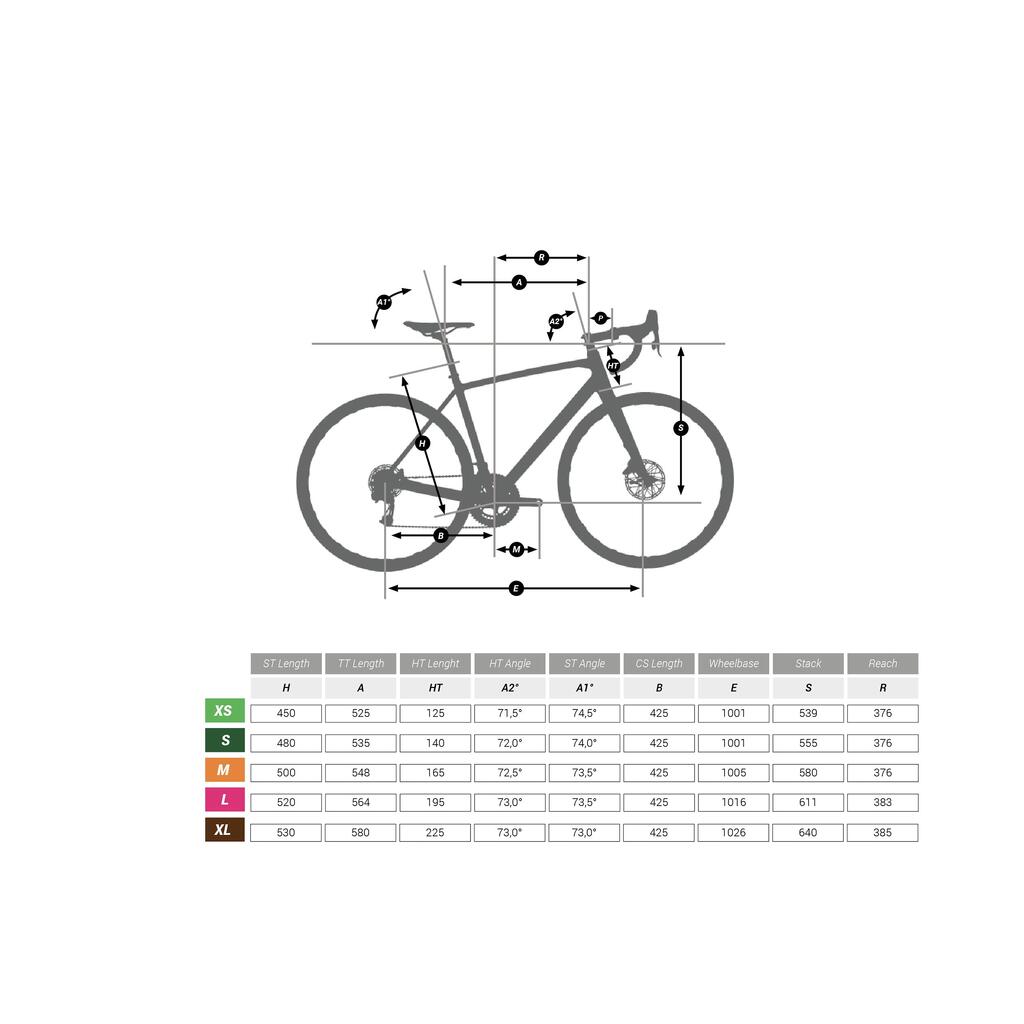 Bicicleta de ruta Triban Rc100 gris claro