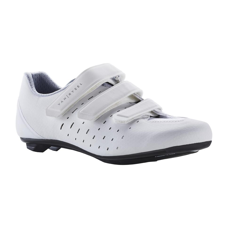 Road Cycling Shoes Road 100 White VAN RYSEL Decathlon