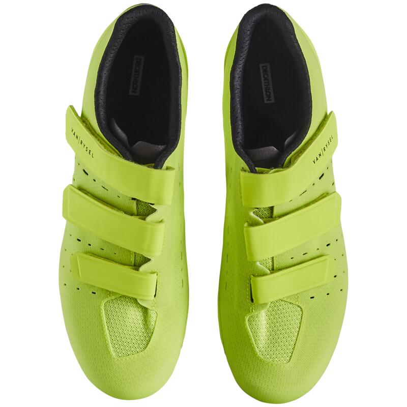 Sport Cycling Shoes Van Rysel RoadR 100 Yellow Decathlon