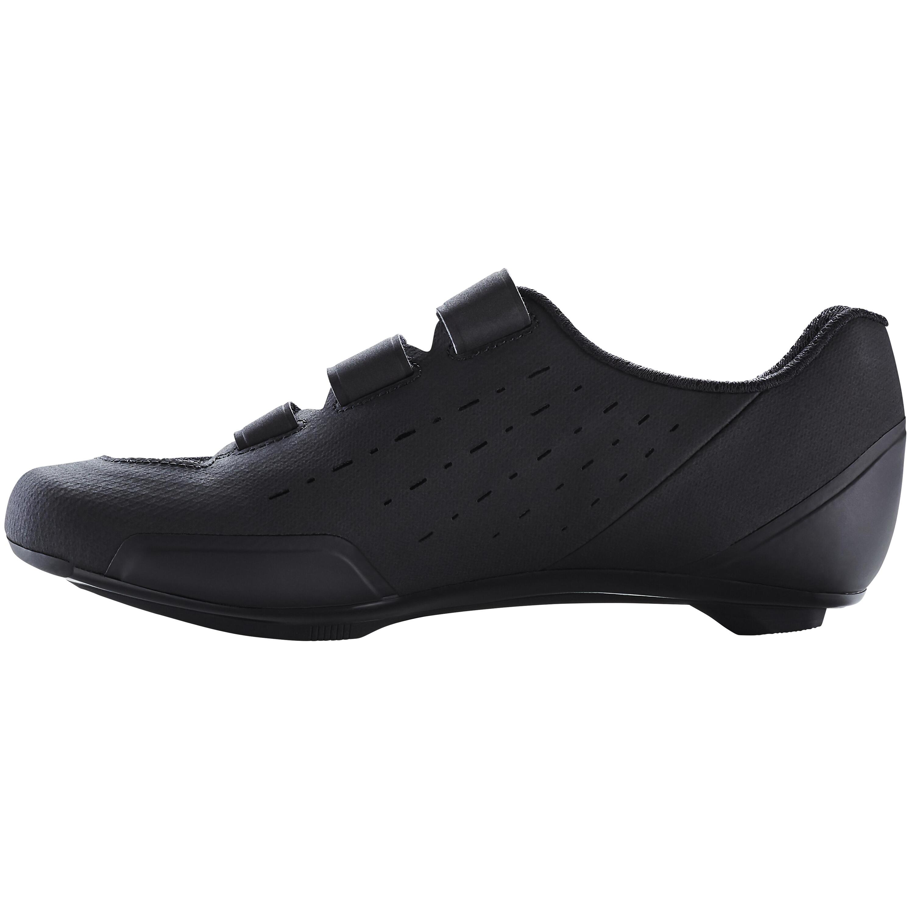 Road Cycling Shoes Road 100 Black VAN RYSEL Decathlon