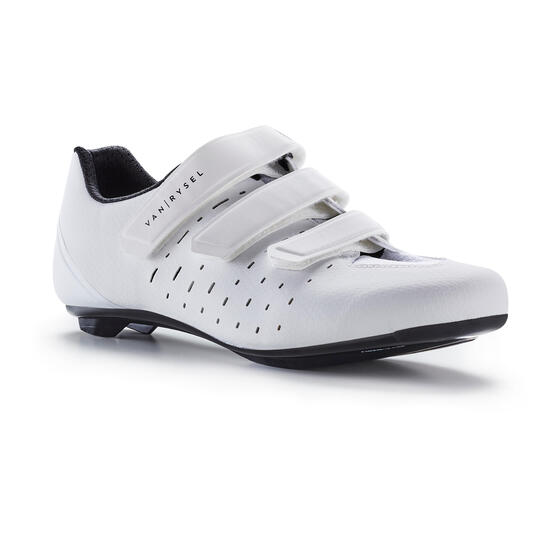 Scarpe ciclimo bici da corsa uomo Van Rysel ROAD 100 bianche