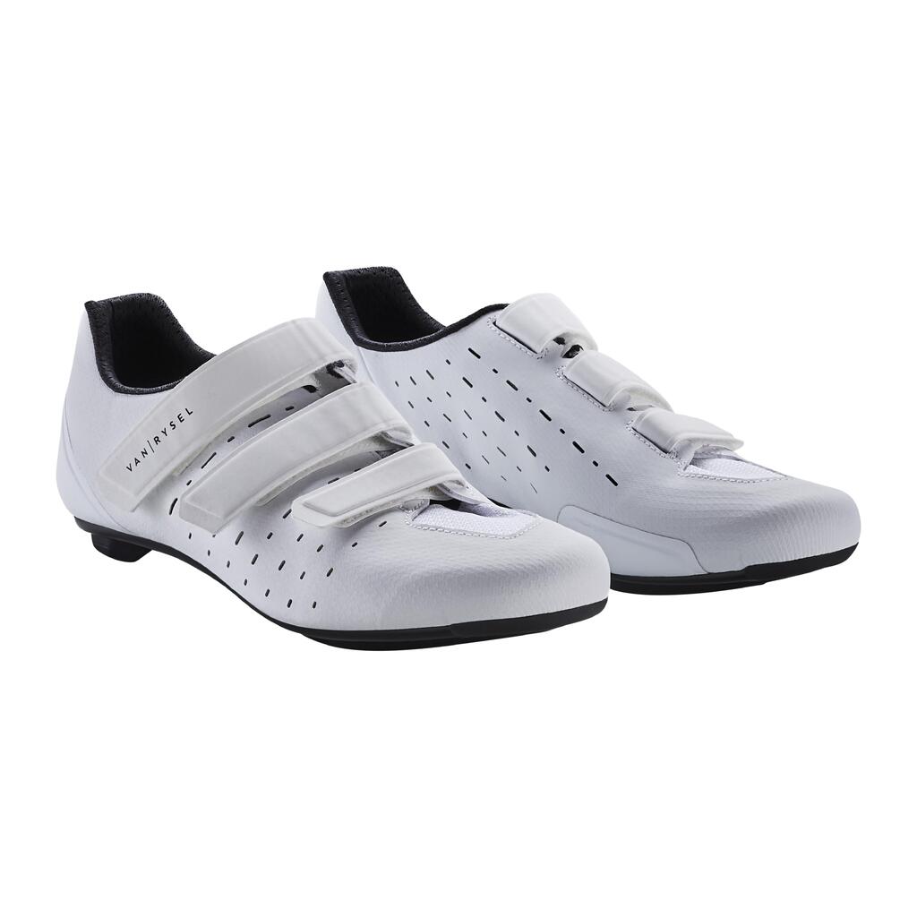 ZAPATILLAS CICLISMO RUTA VAN RYSEL ROAD100 BLANCA