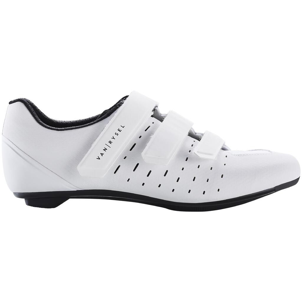 ZAPATILLAS CICLISMO RUTA VAN RYSEL ROAD100 BLANCA