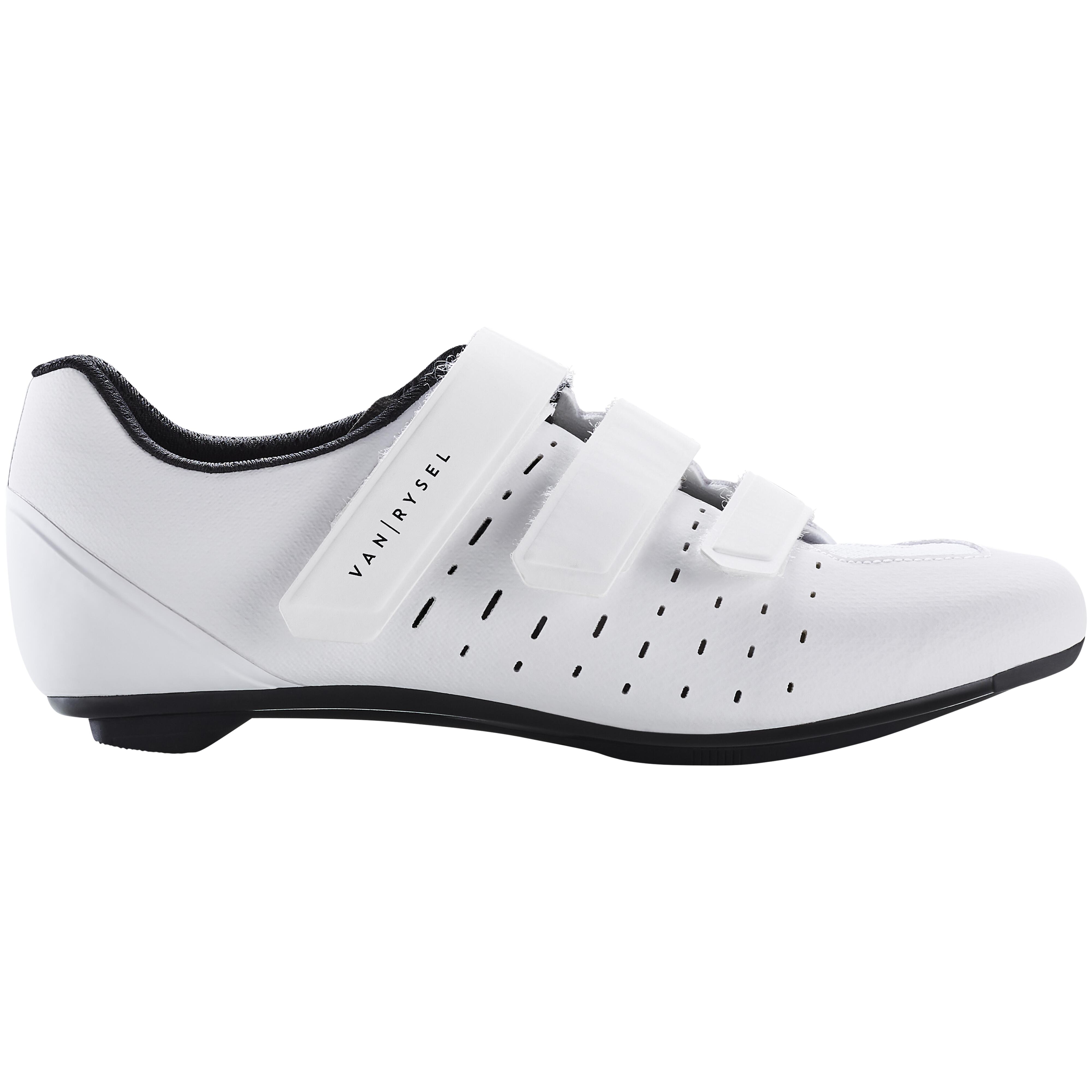 Road Biking Shoes Road 100 White Snow white Van rysel Decathlon