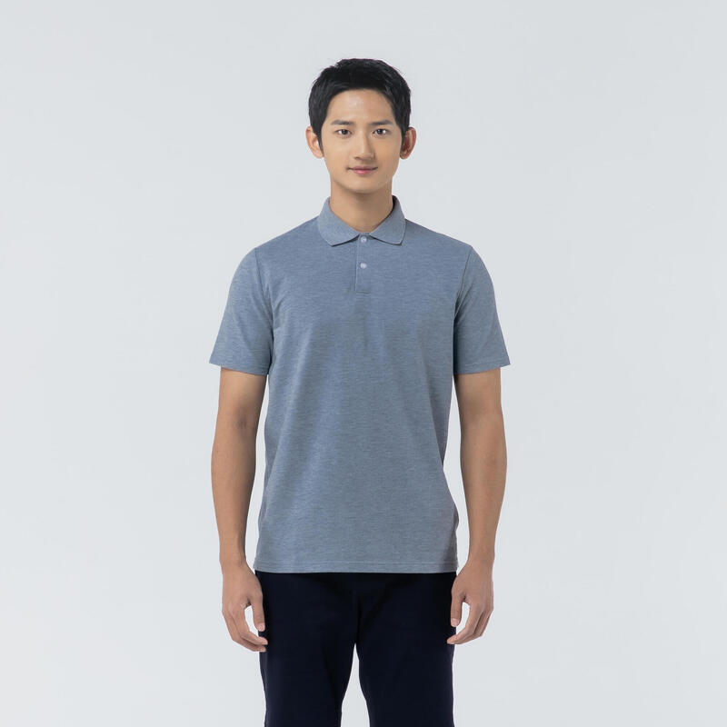 Polo de golf manches courtes homme MW500 gris chiné