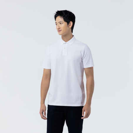 Men's golf short-sleeved polo shirt MW500 white