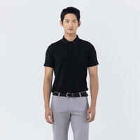 Men's golf short-sleeved polo shirt MW500 black