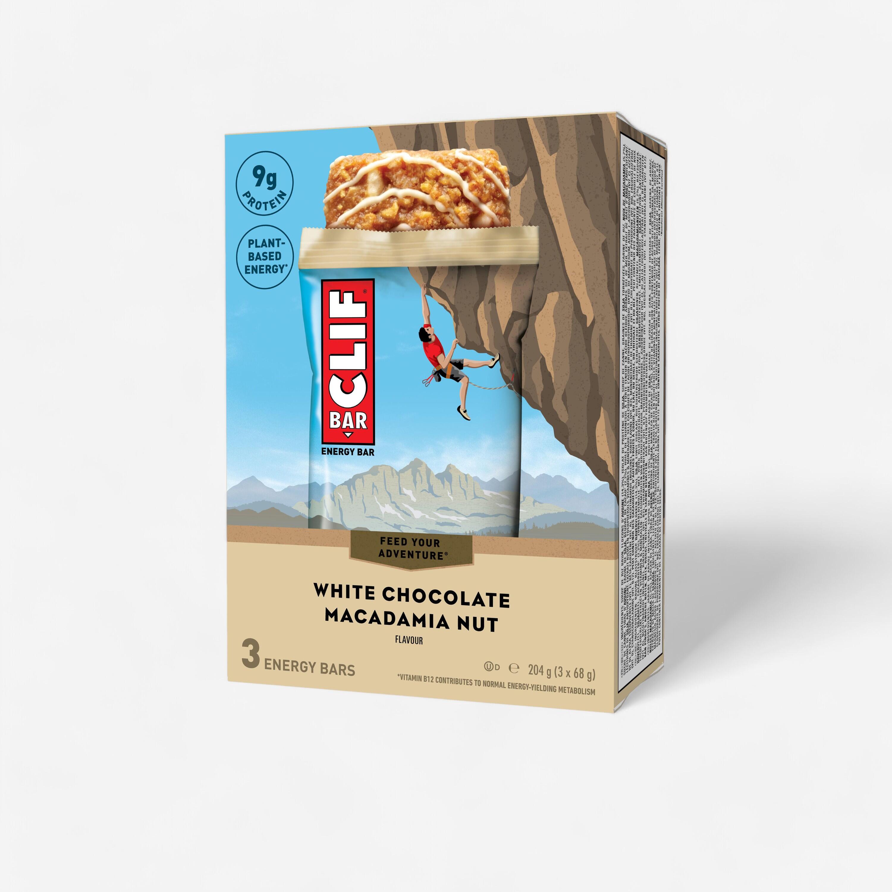 CLIF Energierepen witte chocolade & macadamia x3 (68 g)