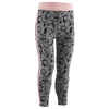 Kids' Warm Leggings 120 - Grey/Pink with Patterns