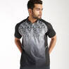 Men Cricket Polo Breathable Short Sleeve CP 500 BLACK