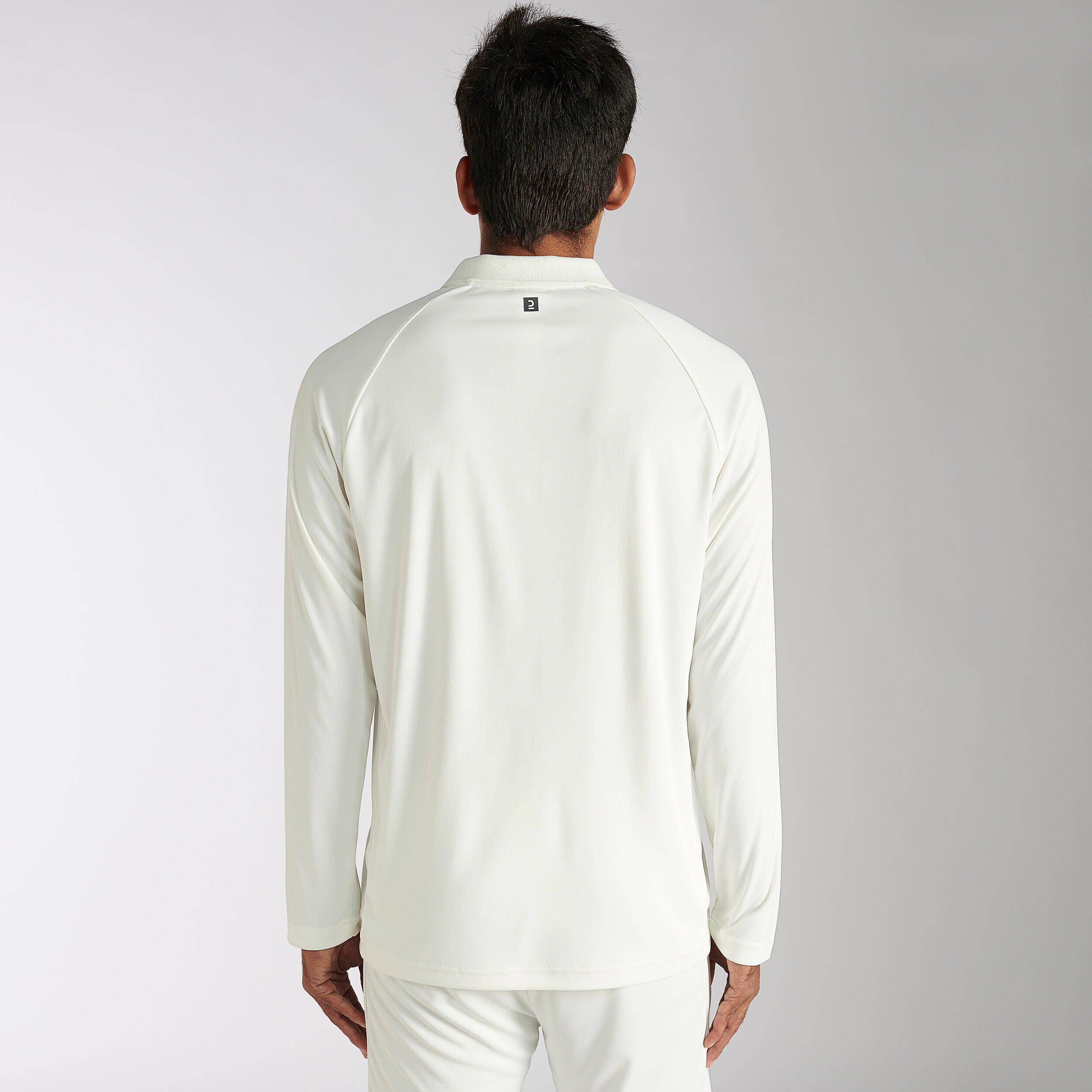 Men Cricket Full Sleeved Polo Tshirt FSP500 - White -  2