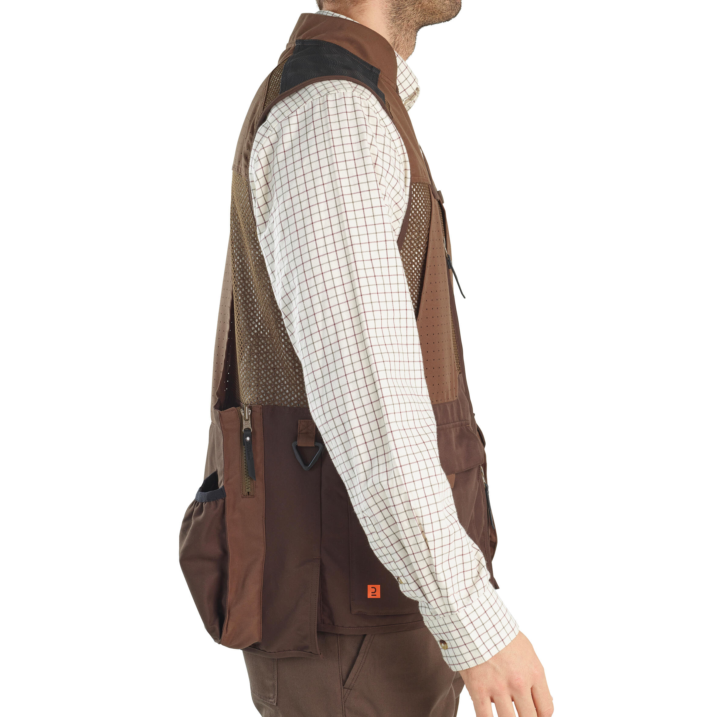 Men's Hunting Breathable Waistcoat - 520 brown V2 12/13
