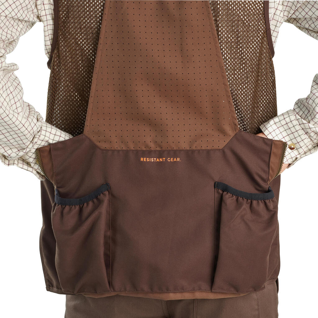 Men's Hunting Breathable Waistcoat - 520 brown V2