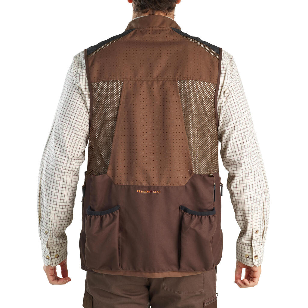 Men's Hunting Breathable Waistcoat - 520 brown V2