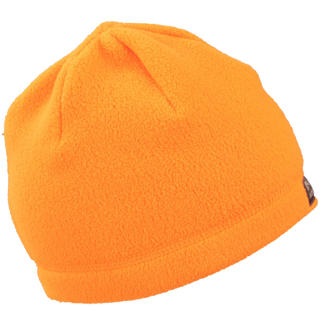 Oranžna lovska kapa iz flisa 100 za otroke