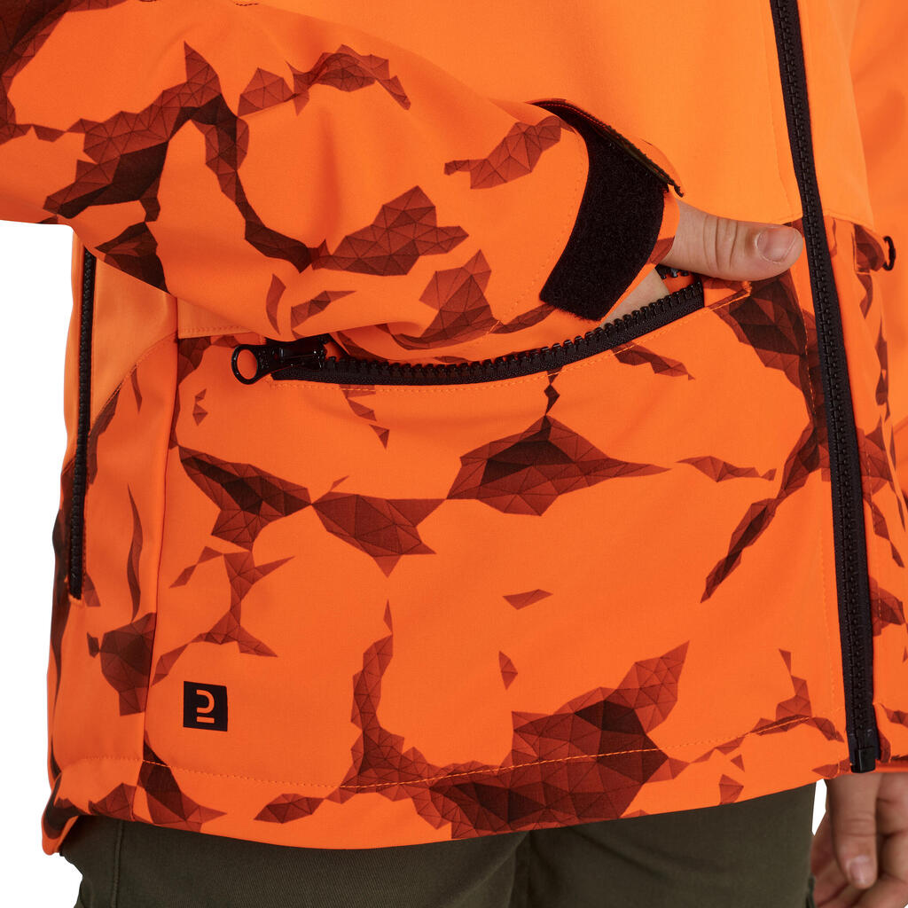 Jagdjacke / Softshelljacke 500 Kinder orange