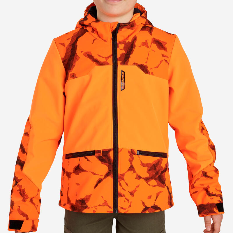 Gyerek softshell kabát SG500, fluo
