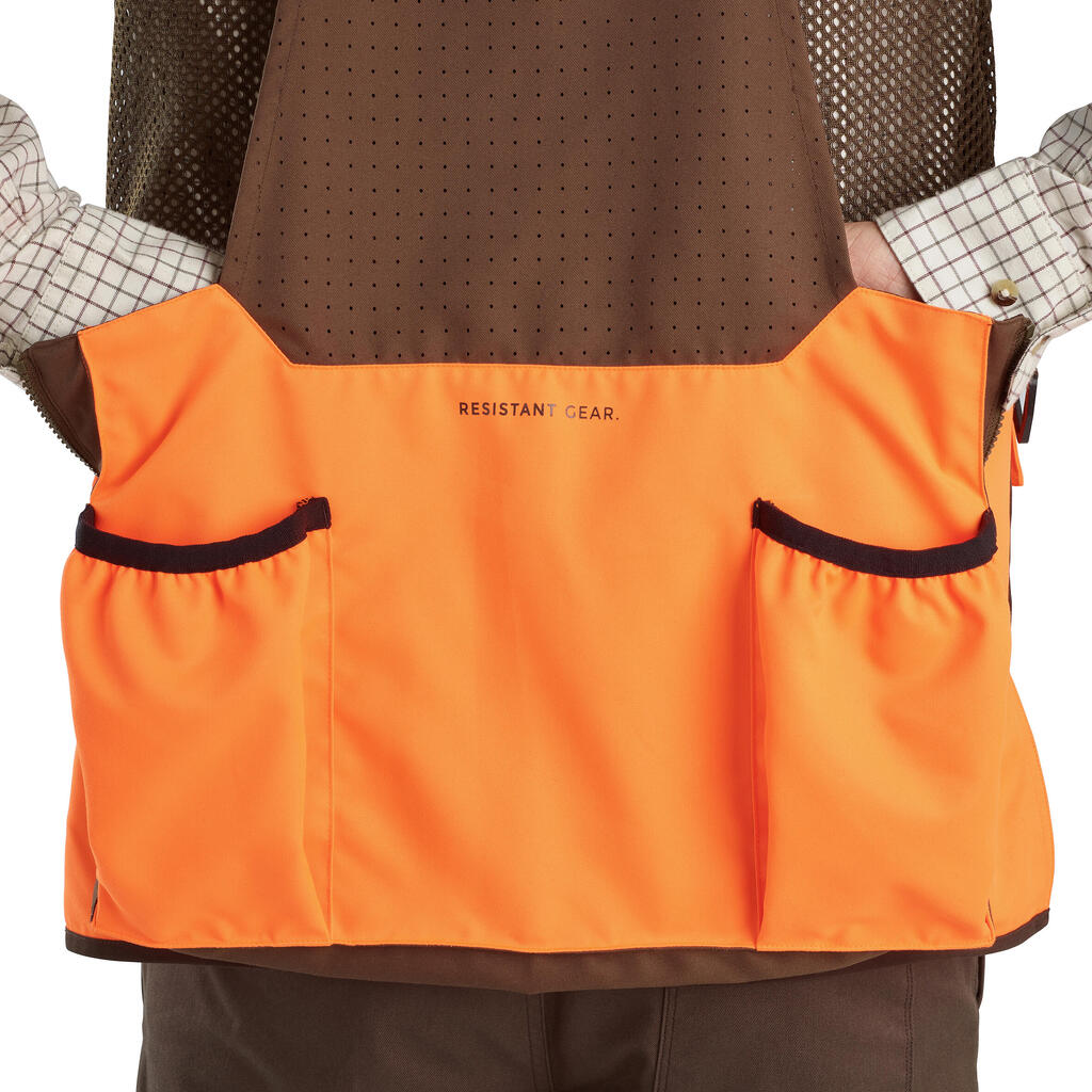 Men's Country Sport Breathable Waistcoat - 520 Neon/Brown V2